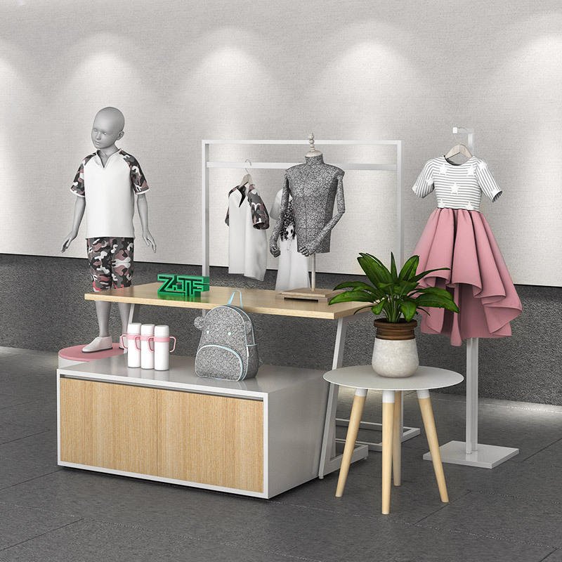 众匠坊 服装店流水台展示台高低桌 童装店中岛架服装架 工厂直供