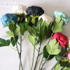 Silk flower Single head peony Autumn Retro Artificial Flower Home Furnishing Tables swing Decorative flowers peony Manufactor