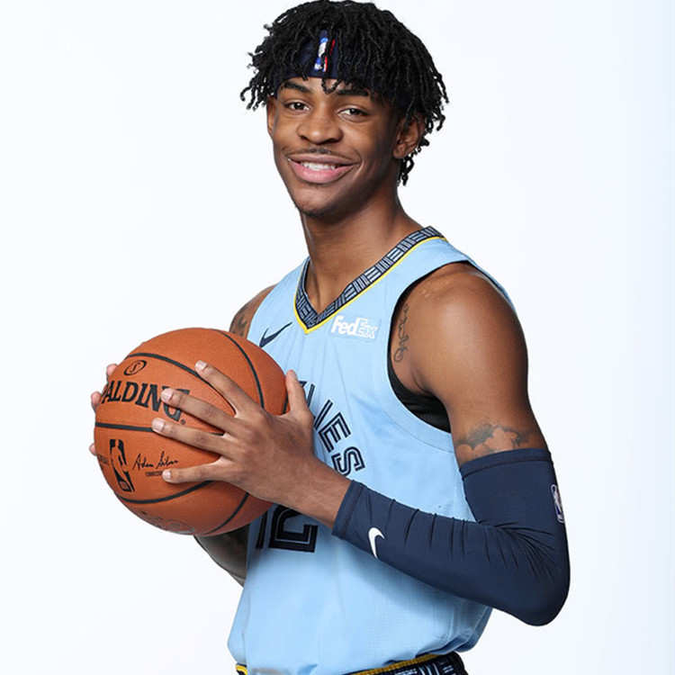 灰熊队12号莫兰特 头像加宽款混色熔岩手环 硅胶运动腕带球迷饰品