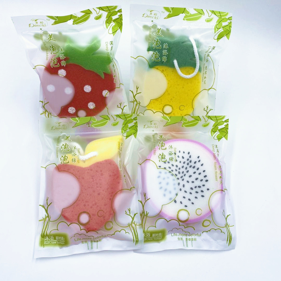 Creative Fruit Foam Bath Sponge Children Bath Bath Ball Beauty Foam Bath Sponge