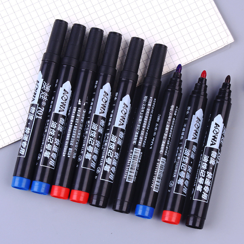 701 Oily Marking Pen Wholesale Marker Logistics Express Pen Marking Pen Black Marker Pen Factory Direct Sales