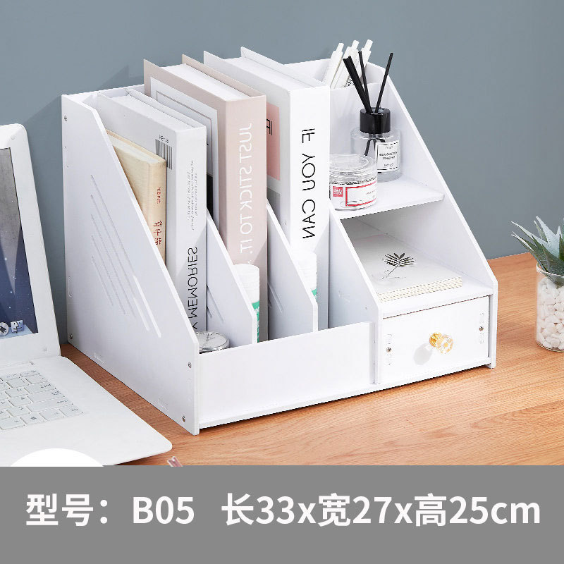 Desktop Book Storage Rack Multi-Layer Book Stand Office A4 Classification Document Rack Drawer Organizing File Rack Storage Rack