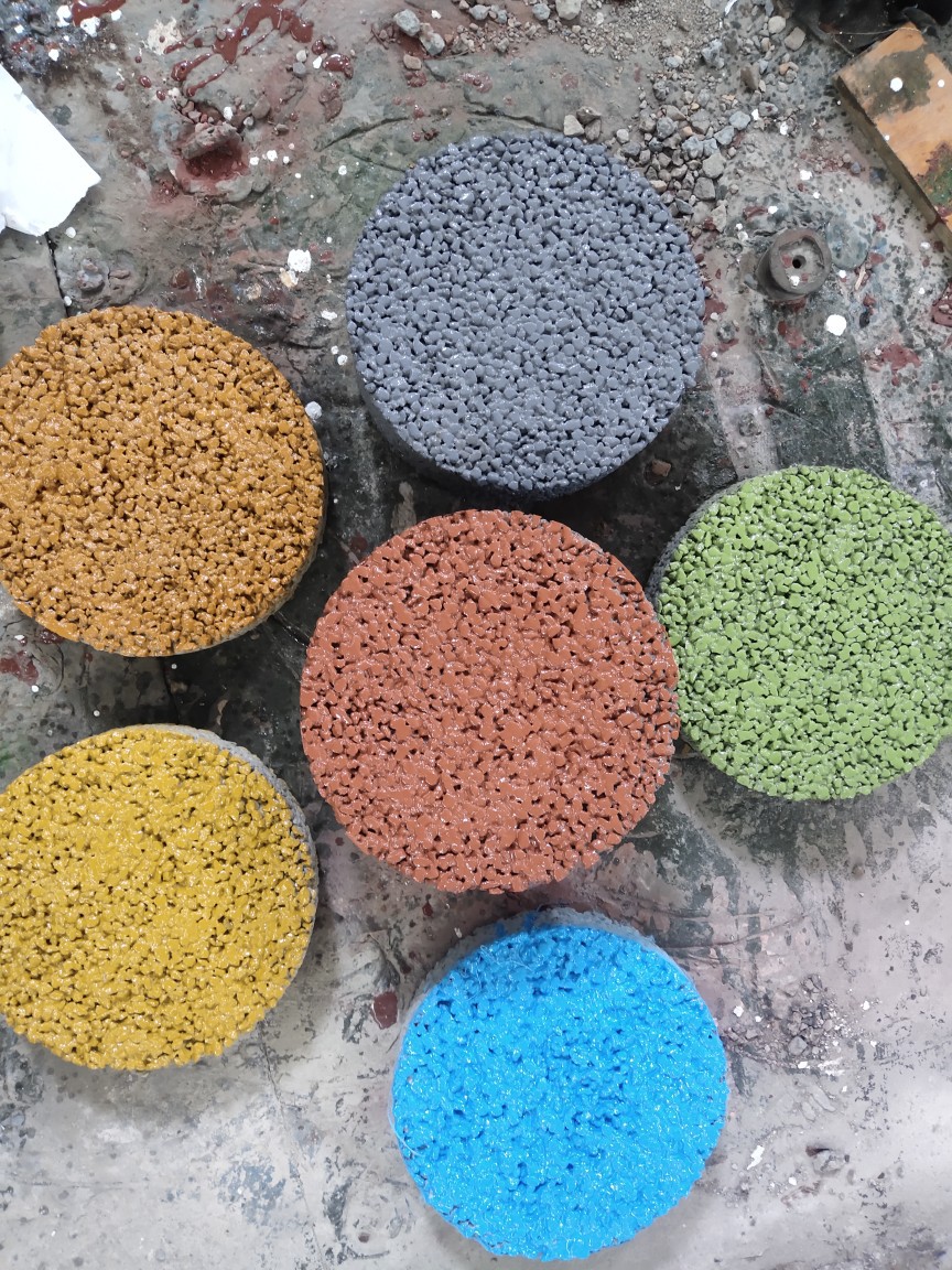 透水混凝土样块透水系抗压透水混凝土样品各色双丙聚氨酯