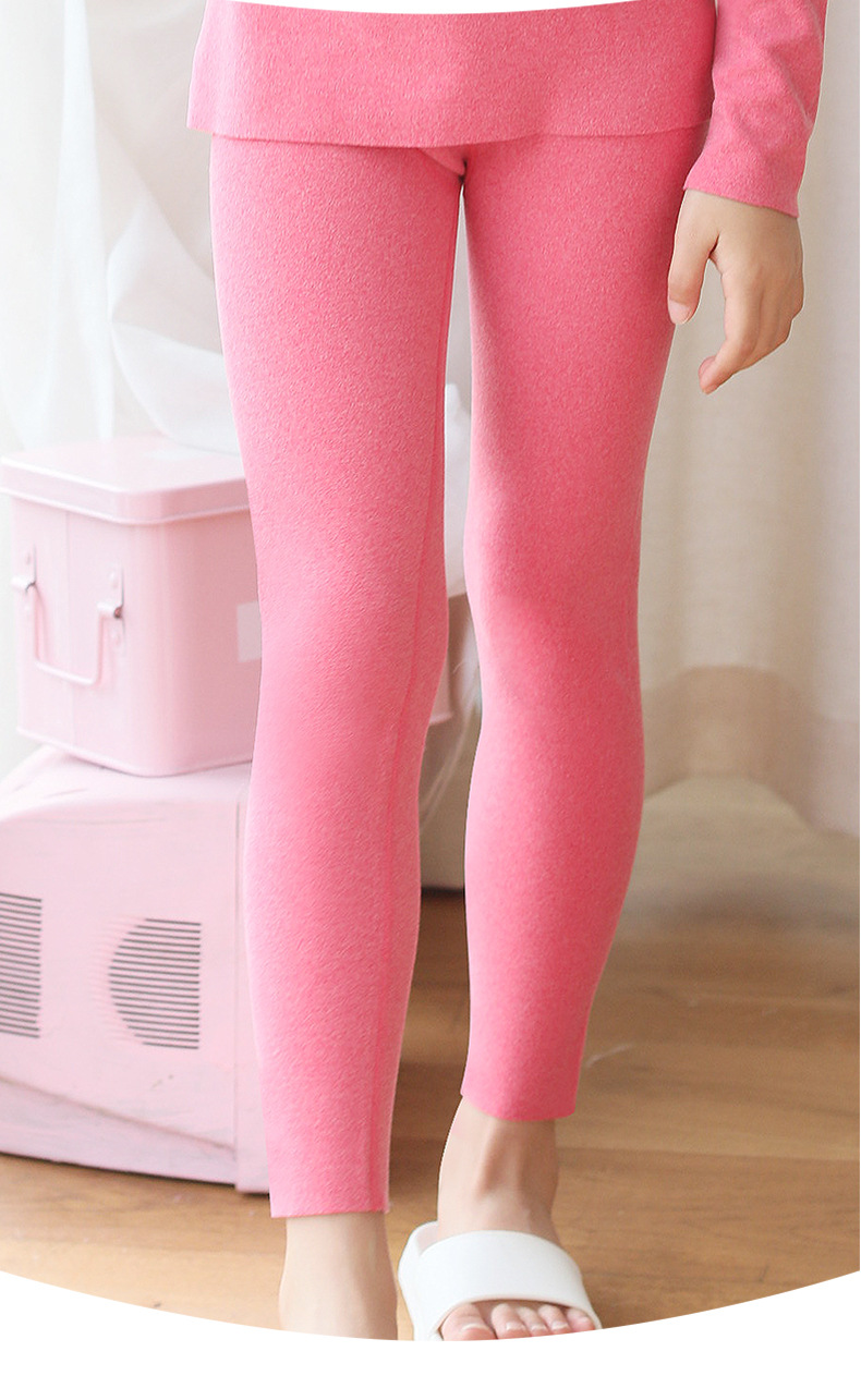 儿童保暖裤加绒加厚女童绒裤学生内穿德绒棉毛裤女孩单条秋裤秋冬