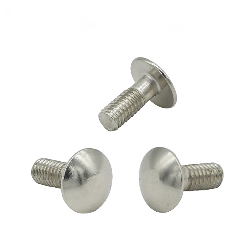 厂家供应扁圆头机螺钉 手拧圆头m4半牙非标螺丝 来图可定制机螺钉