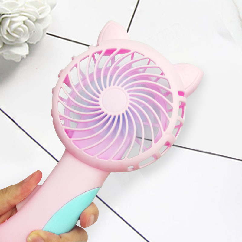 Cat Hand Pressure Fan Large Cartoon Fan Summer Cool Outdoor Little Fan Gift Toys Wholesale Hot Sale