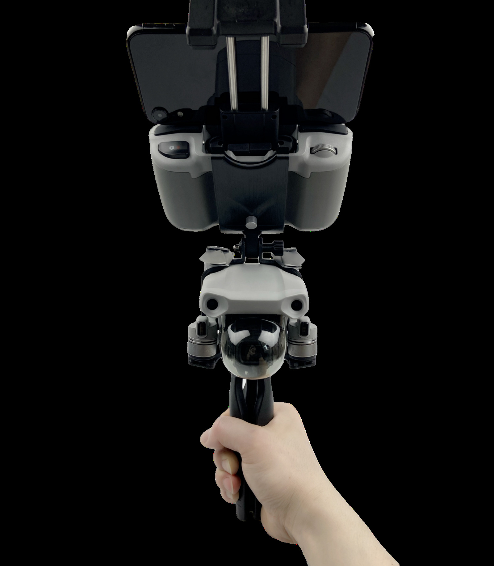 大疆御mavic air 2 稳定器支架1/4接口连接三脚架手持云台改装器