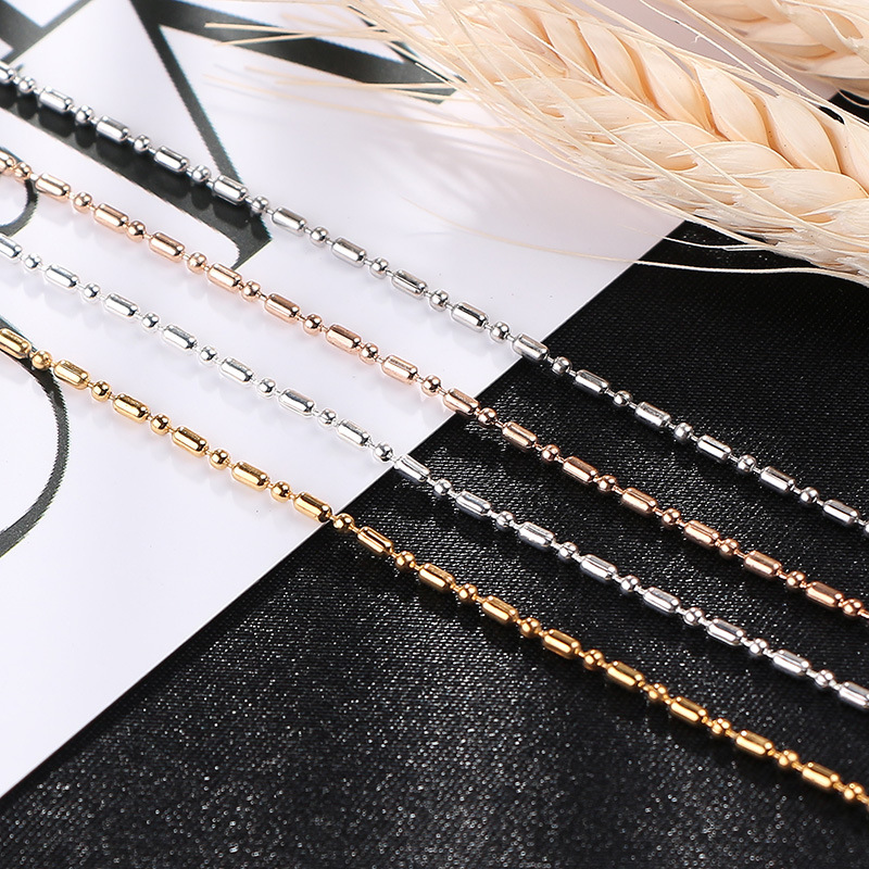 diy古风步摇发簪饰品11竹节链珠链球链锁骨链铜质ab链球链