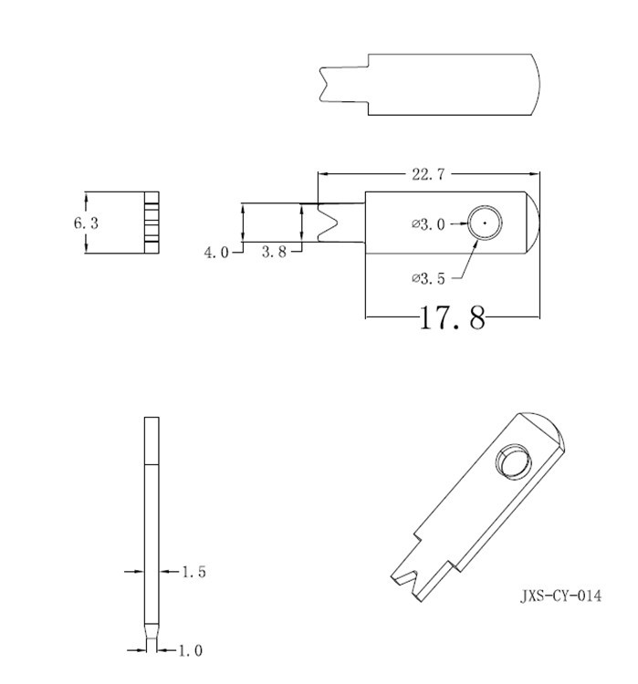 专业生产充电器五金插脚电源适配器黄铜国标插头片美规插针铜端子