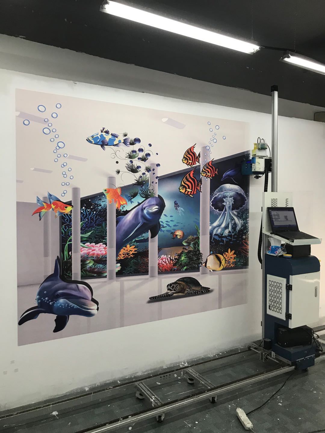 便捷式户外室内5d智能墙体彩绘机厂家墙壁画彩色喷绘机墙面绘画机