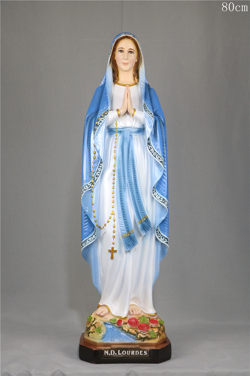 路德圣母玛利亚像圣水塑像宗教天主教创意圣物耶稣摆件树脂工艺品