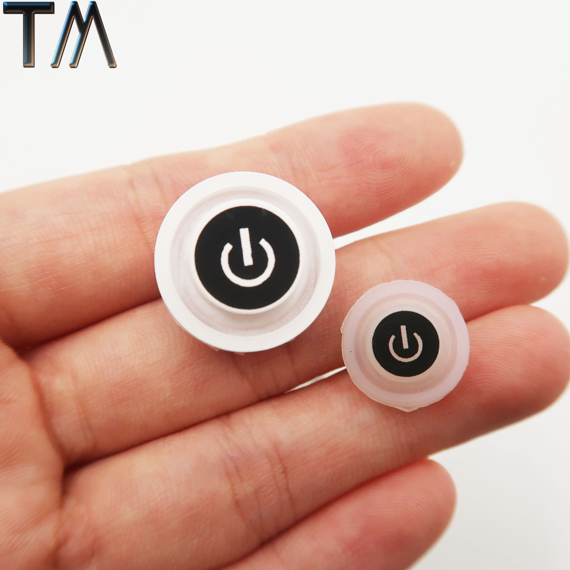 镭雕透光单点按键 防水仪器电器电源开关按键 丝印耐磨硅胶按键