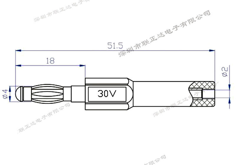 香蕉头公转母 香蕉转换头 4mm香蕉头公头转2mm香蕉头母头