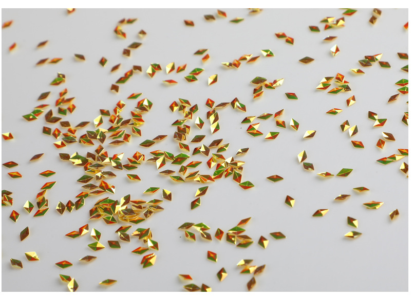 祺泰3d立体菱形4mm金葱粉闪粉亮粉bright pink美甲七彩亮片现货