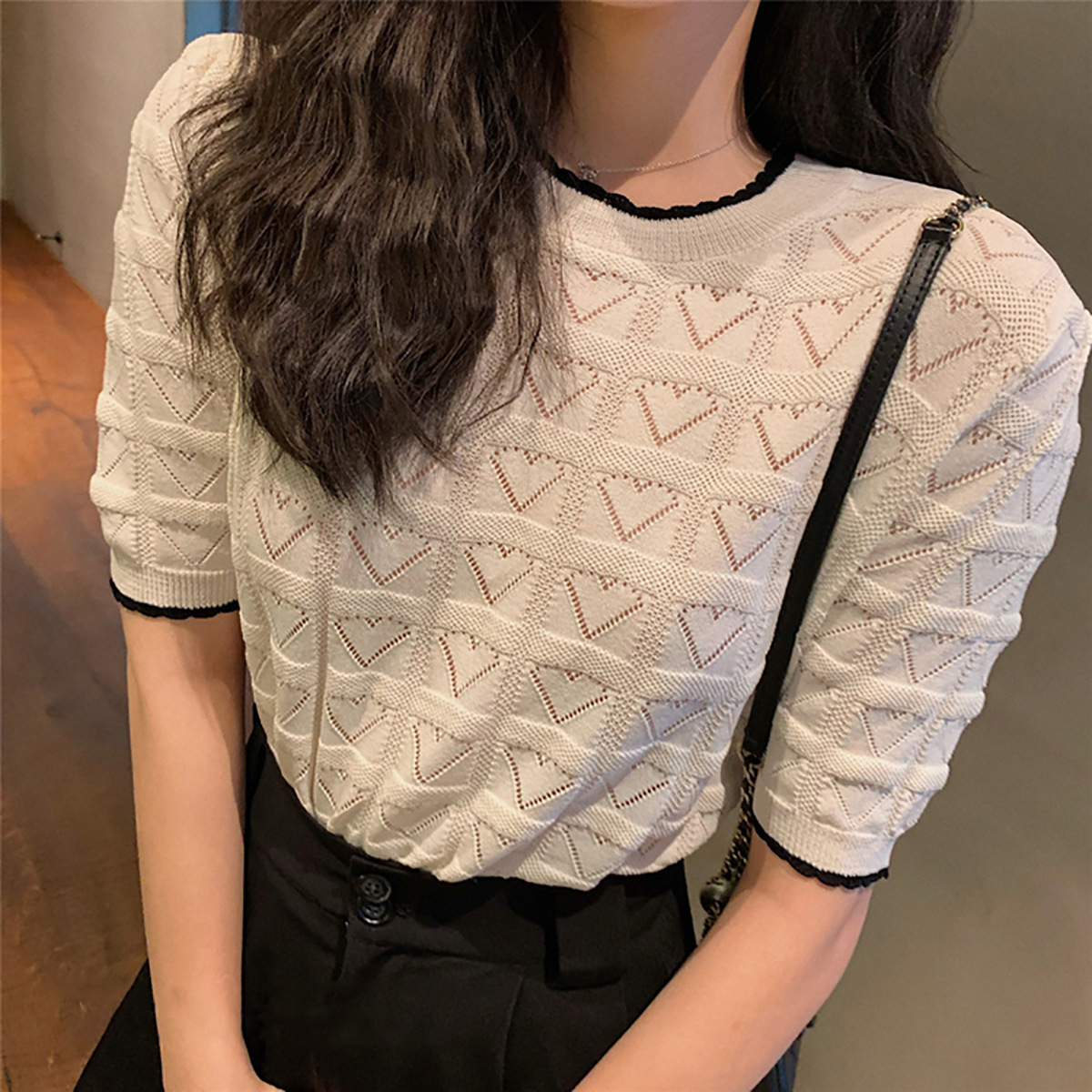 短款罩衫紫色图片