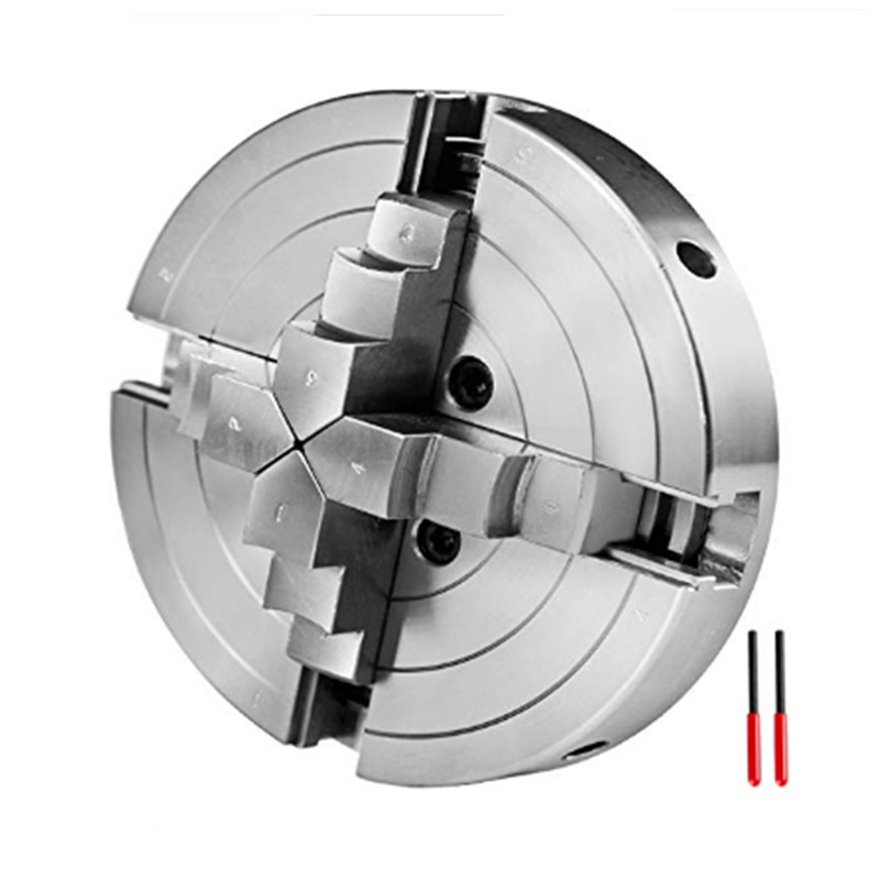6寸4寸自定心联动卡盘 木工车配件 木工车床 四爪联动卡盘 自定心