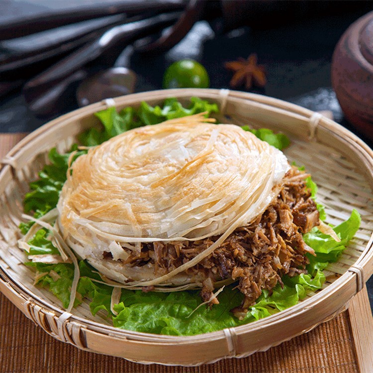 老潼关肉夹馍饼皮商用冷冻半成品食材千层饼烧饼速食批发灌饼面饼