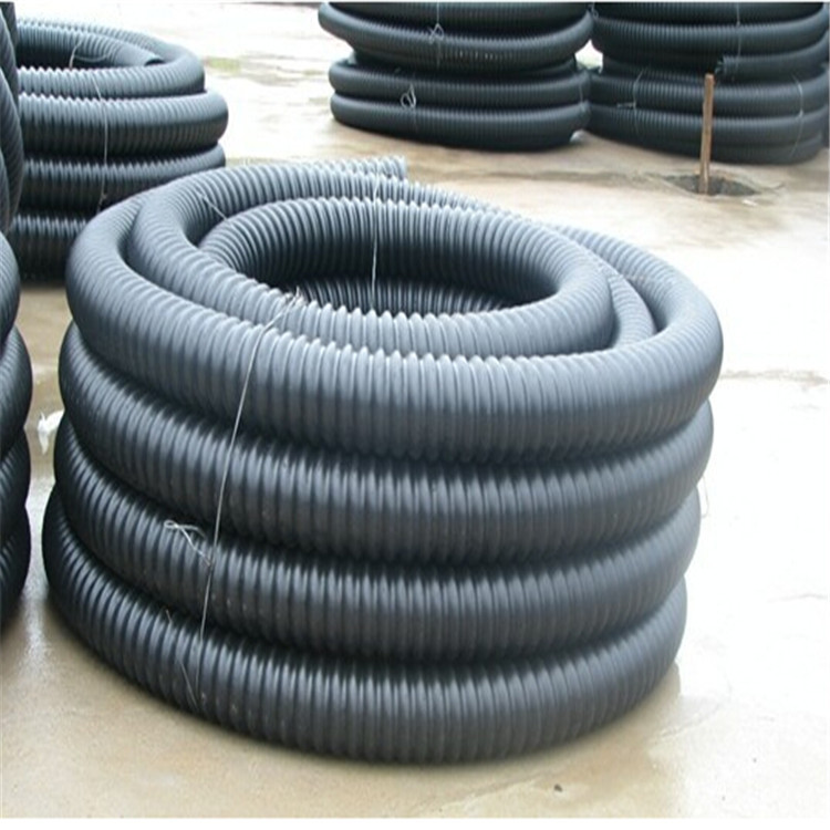 pe螺旋波纹管碳素螺纹管 hdpe电缆道路穿线螺纹管 pe碳素波纹管