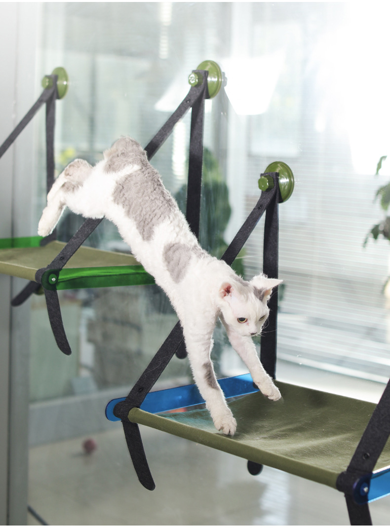 猫吊床 悬挂式荡秋千吊床吸盘玻璃窗户可折叠晒太阳神器猫咪用品