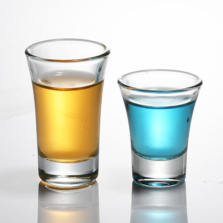 白酒杯玻璃小酒杯透明小玻璃杯一口杯中式烧酒杯家用烈酒杯小酒盅