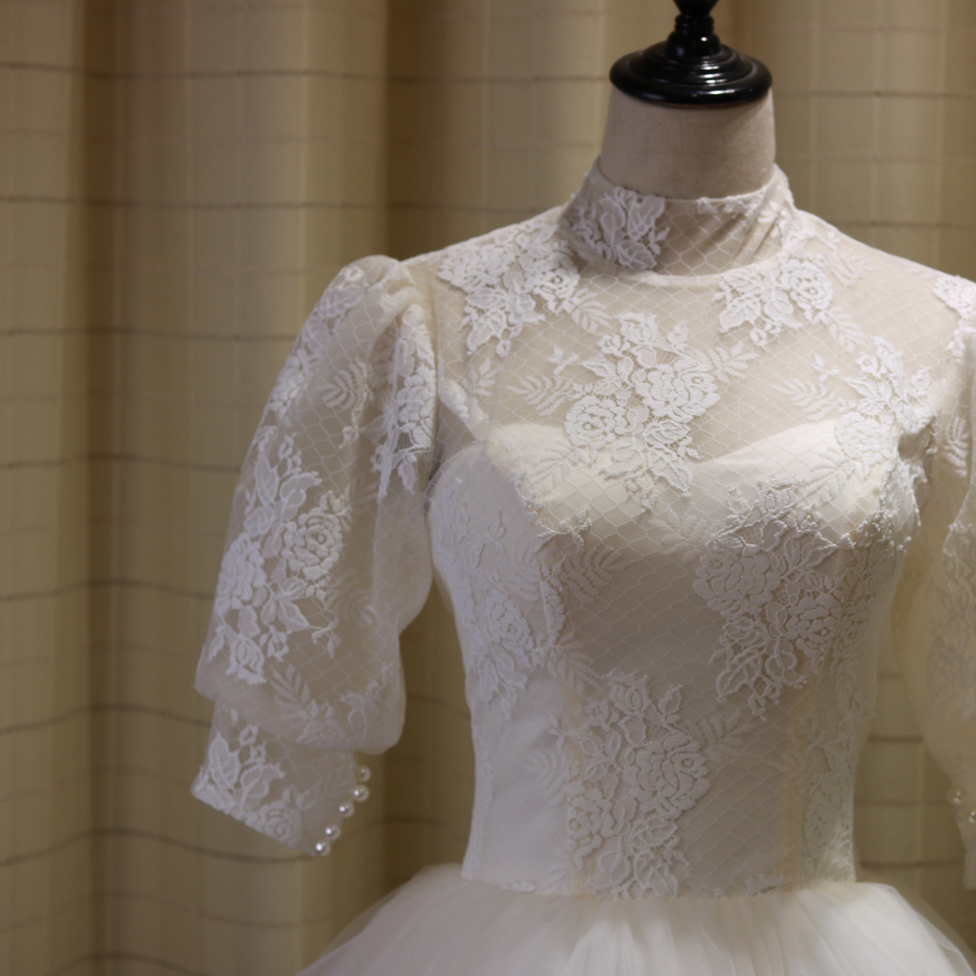 主婚纱2022新款新娘简约轻森系超仙梦幻礼服女小个子泡泡袖齐地纱