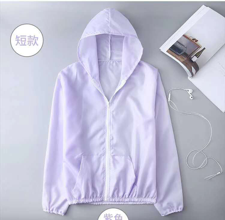 2023 Summer New Mid-Length Sun Protective Clothes Women's Korean-Style Hooded Outdoor UV-Proof Transparent Top Wholesale