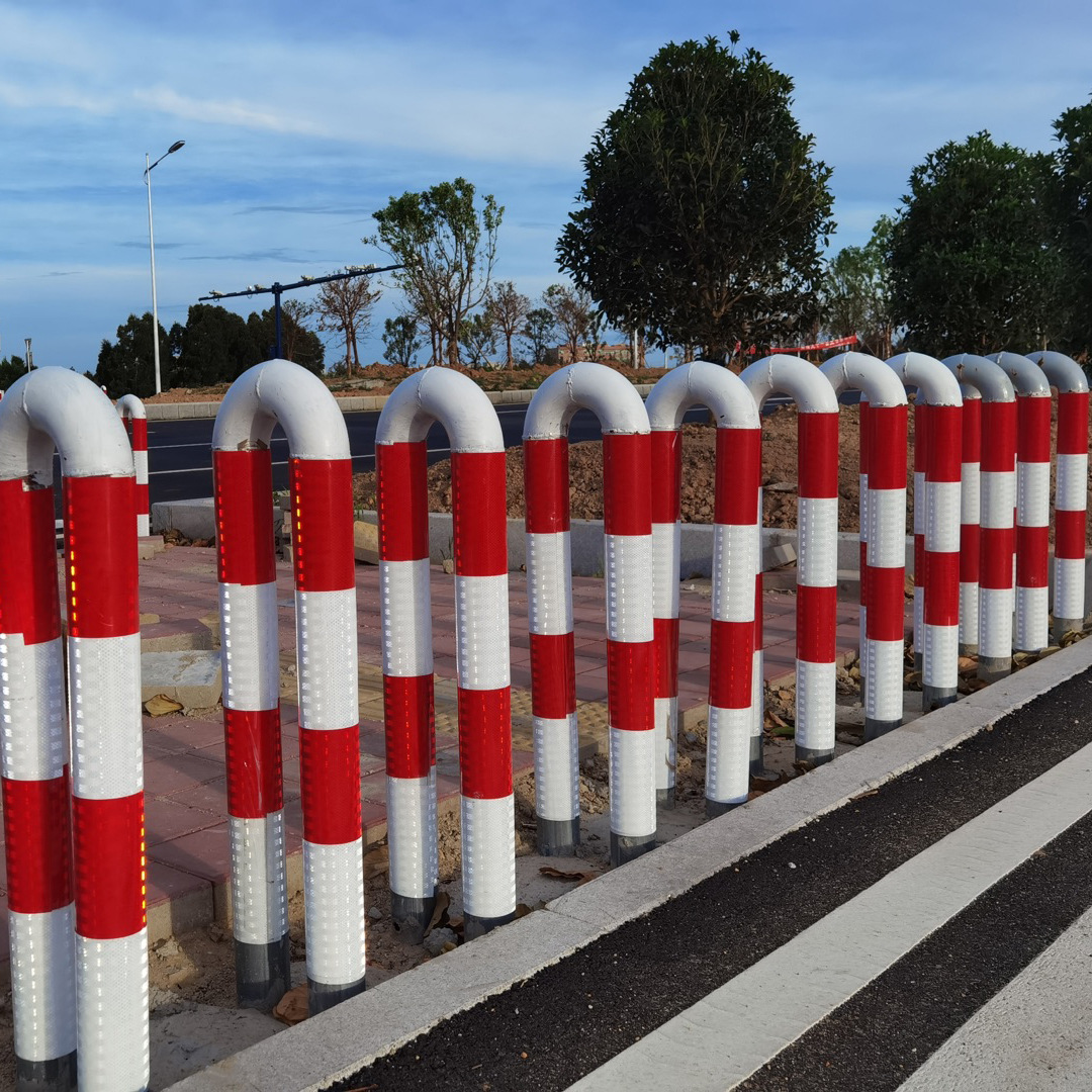 防撞柱反光膜红白警示反光膜道路警示隔离柱反光材料反光警示胶带