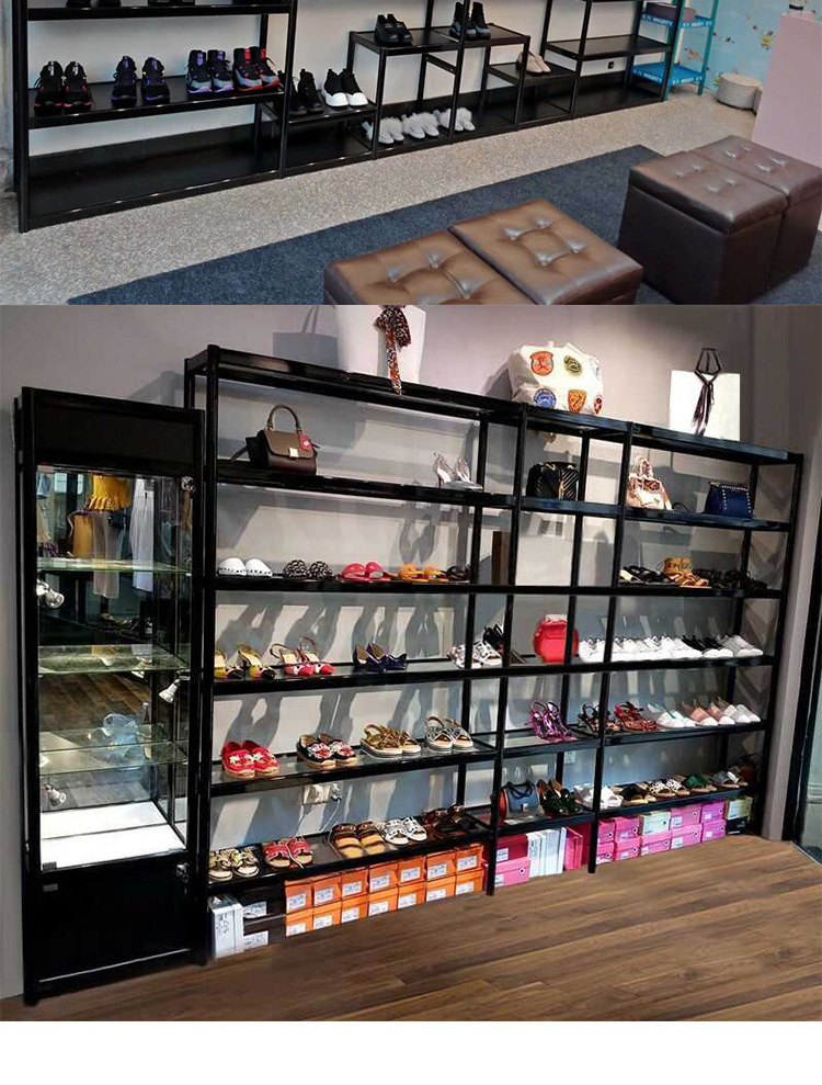 鞋架简易多层经济型实用 钛合金组装鞋展示架 精品鞋架 鞋店货架