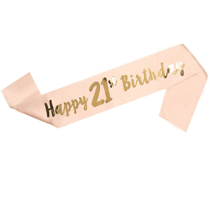 Spot Birthday Party Decorations Birthday Shoulder Strap Champagne Bronzing Ceremony Belt Birthday Girl Sash