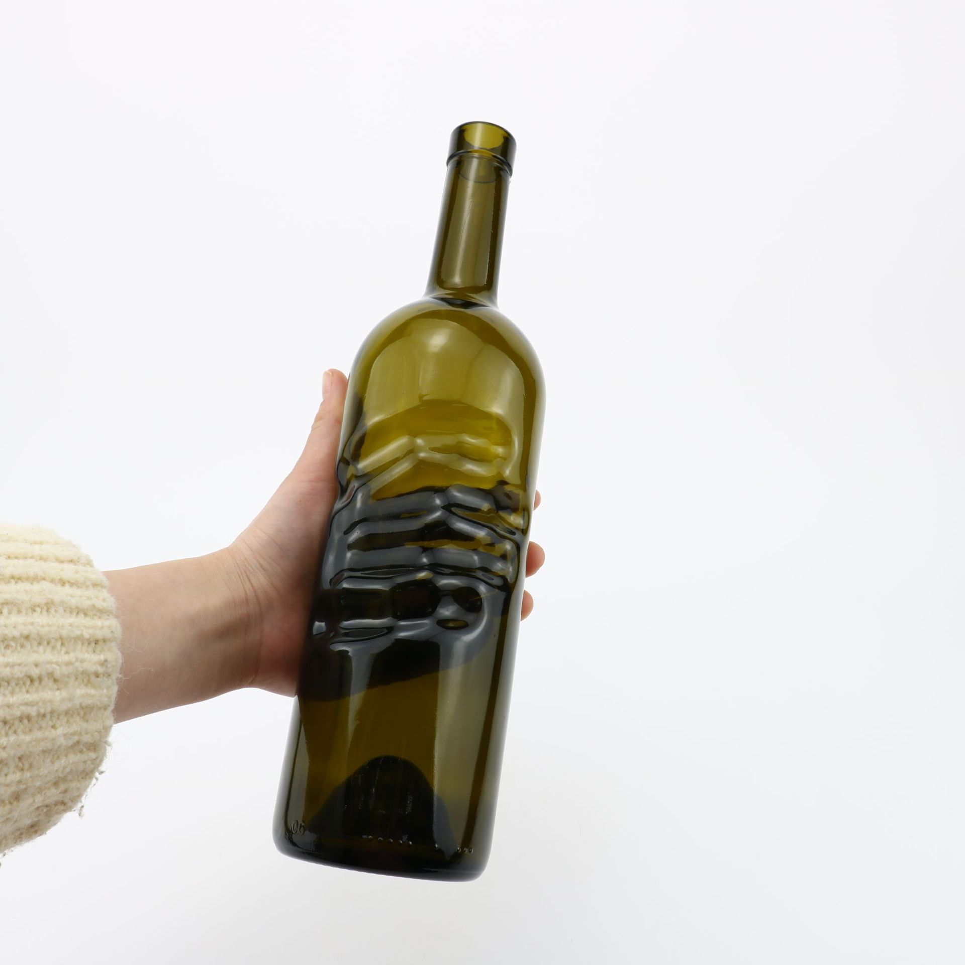 创意手印酒瓶木塞洋酒瓶上帝之手红酒瓶750ml个性酒瓶定制批发