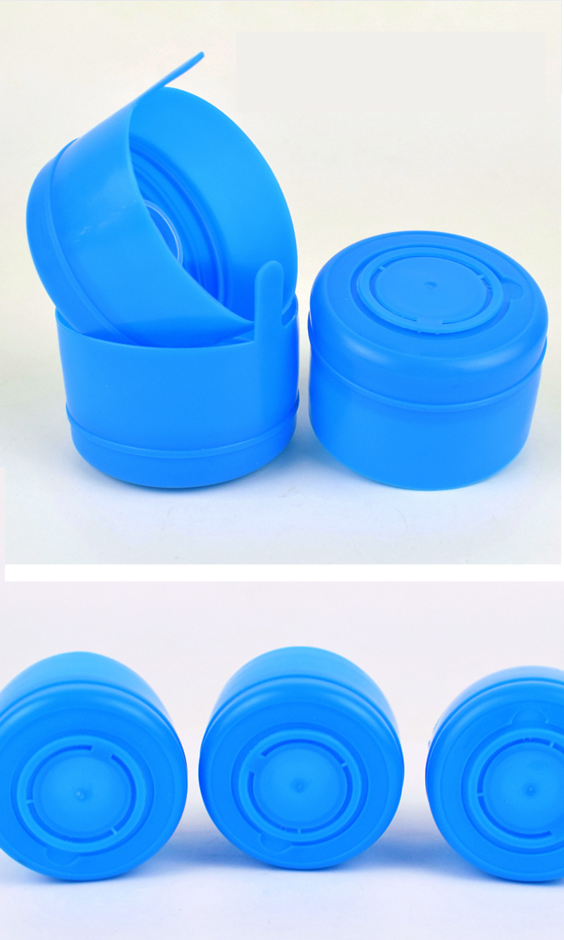 三件套压口盖蓝色聪明盖水桶密封盖纯净水桶盖塑料盖桶装水盖