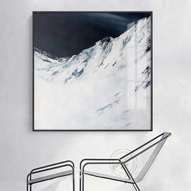 抽象黑白风景画