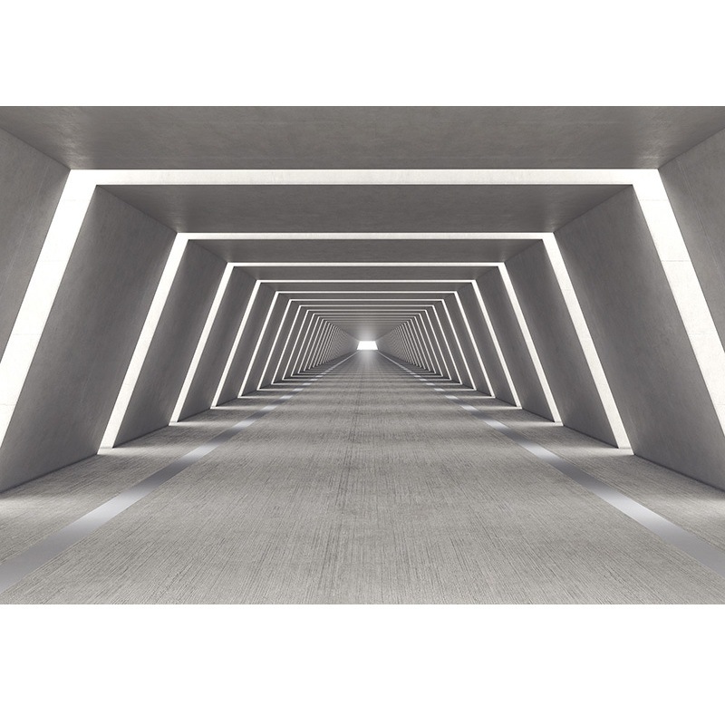 3d空间延伸办公室壁画墙纸立体感工业风餐厅网吧客厅酒店墙布简约