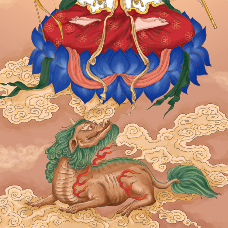 斗姆元君神像供奉挂画道教神仙像斗母天尊斗姥画像道场丝绸卷轴画