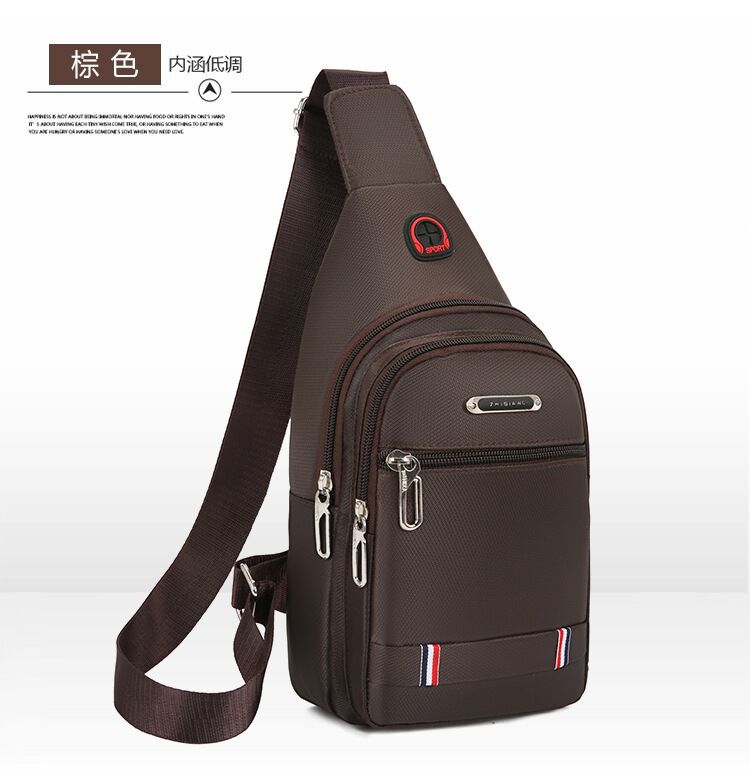 Factory Direct Sales Outdoor Travel Fashion Men's Cross-Border Small Chest Bag Polyester Messenger Bag Single-Shoulder Bag Trendy Casual