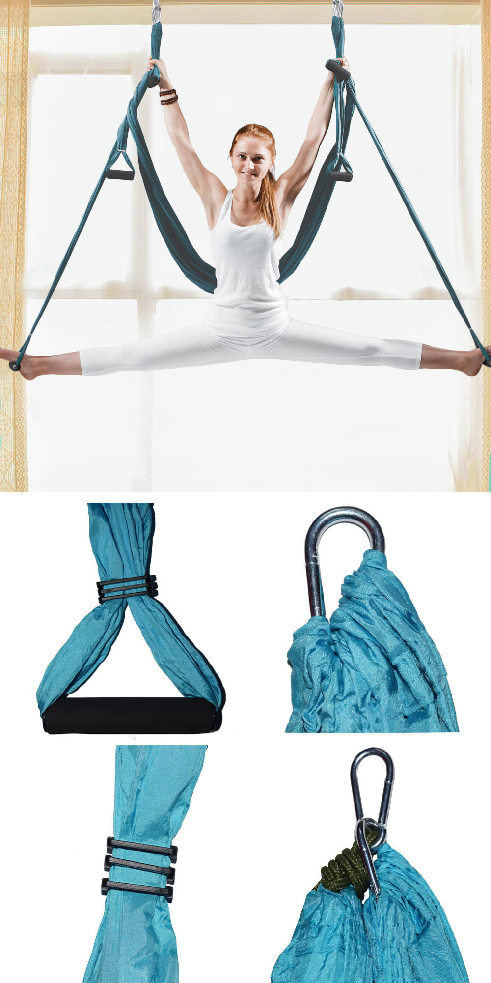 室内反转空中瑜伽吊床瑜珈秋千健身吊床户外降落伞布反重力cg1014