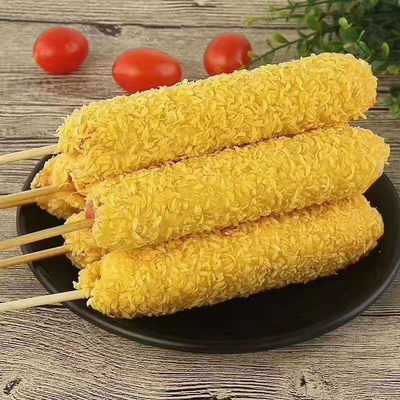 拉丝芝士棒台式网红热狗棒芝士脆皮拉丝热狗肠一根100克1箱90根