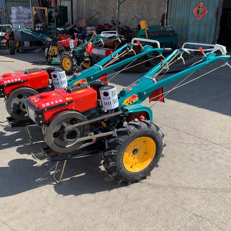 121柴油底盘手扶拖拉机犁地小铁牛拖拉机手扶田园旋耕机