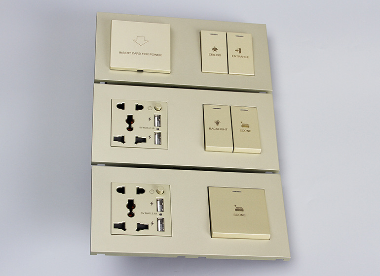 强电墙壁开关插座连体组合面板 任意搭配 酒店别墅小区公寓办公楼