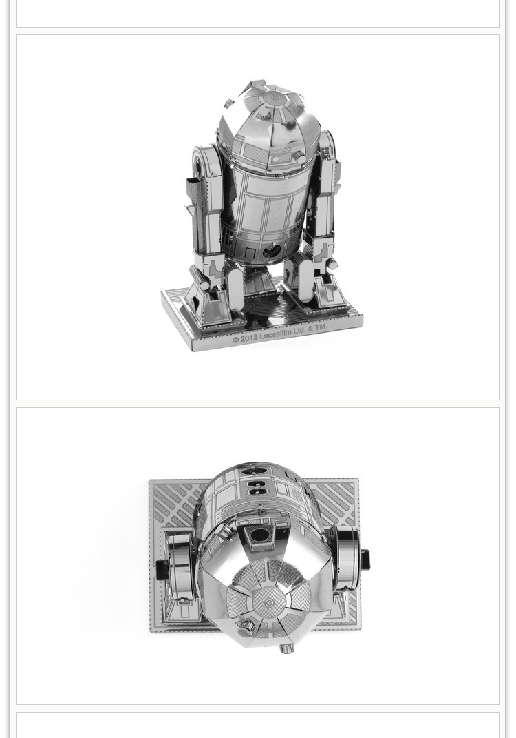 3d metal model kits puzzle金属拼装模型3d立体拼图r2d2机器人