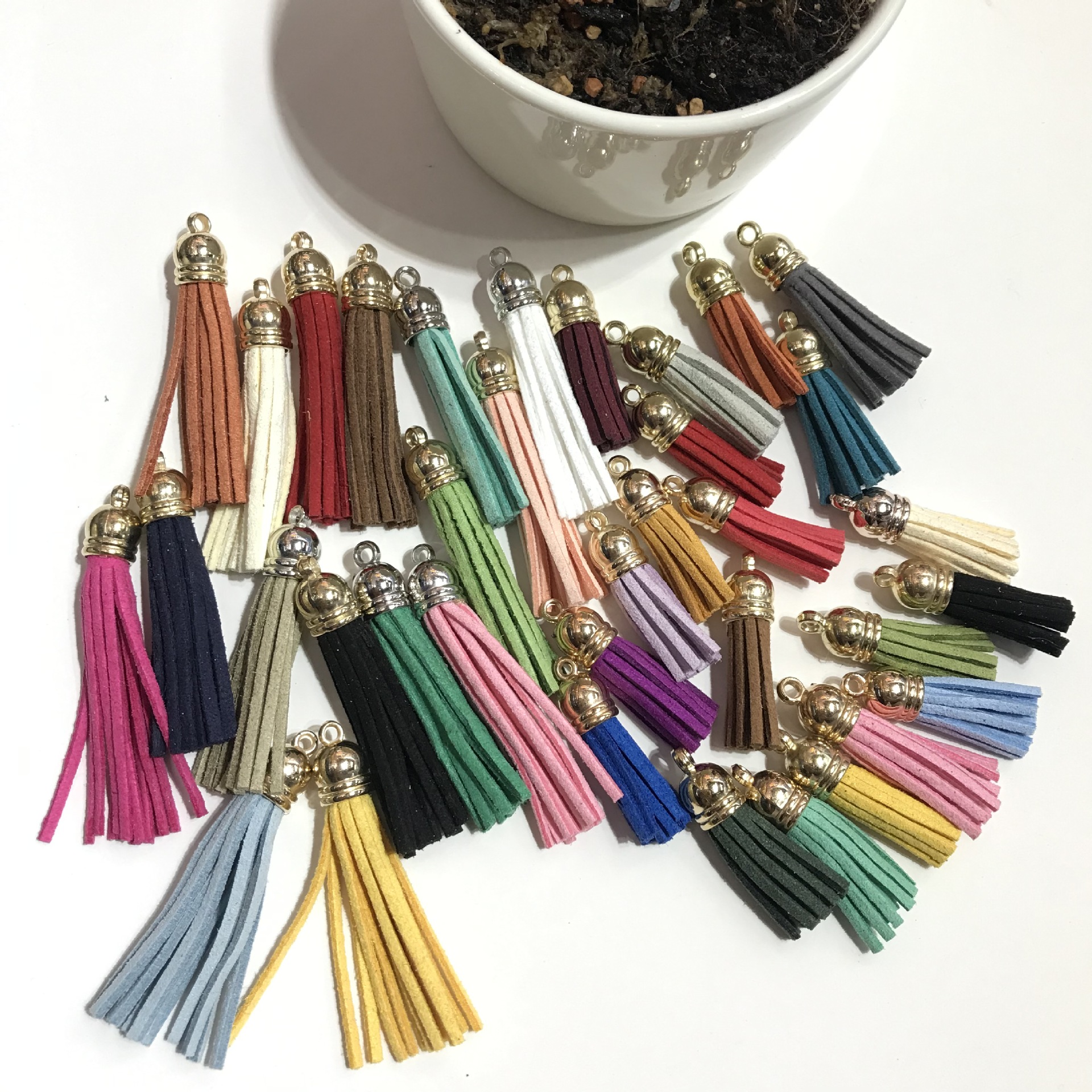 韩国绒流苏 韩国绒白k流苏 包包饰品配件流苏 各类流苏款式可订