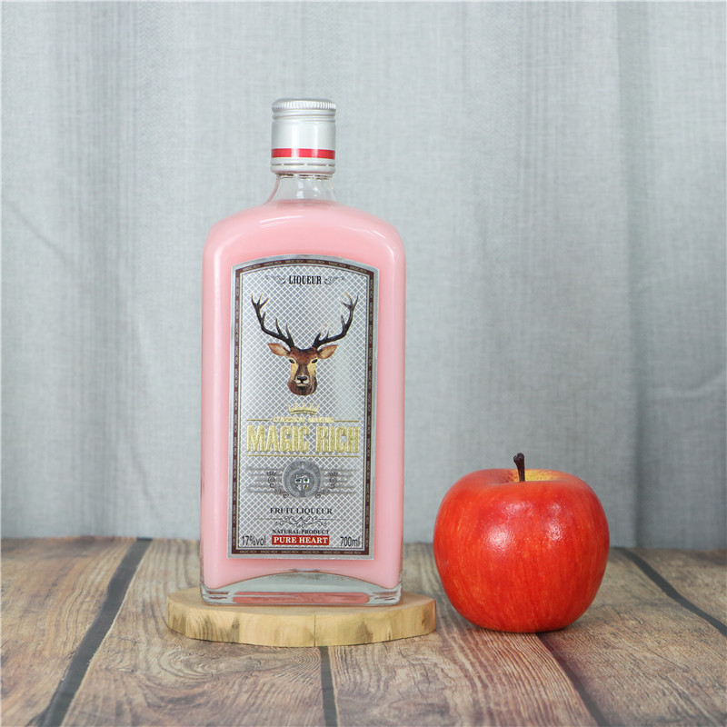 哈古雷斯鹿头魔裕 草莓味奶油咖啡粉色利口酒700ml甜酒洋酒