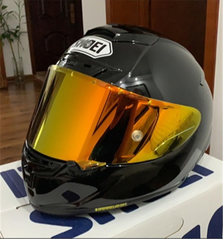 shoei头盔镜片gt-air neotec gt air一代 二代头盔电镀金银镜片