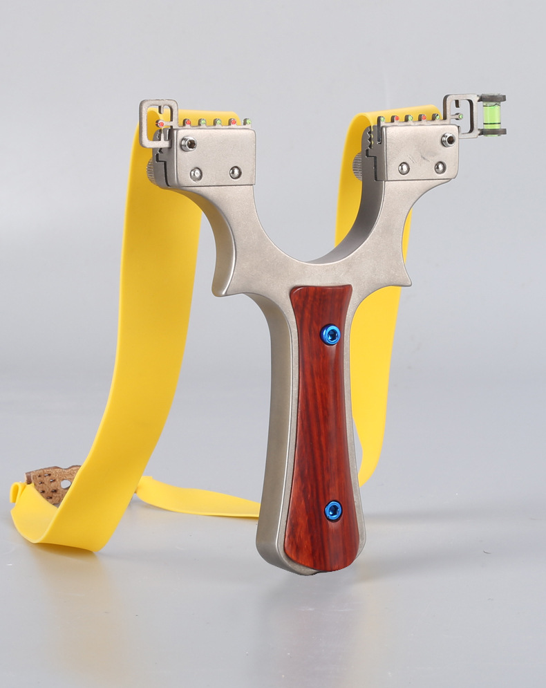 星神弹弓不锈钢数控线切扁皮实木贴片高精度雷神神快压户外弹弓器