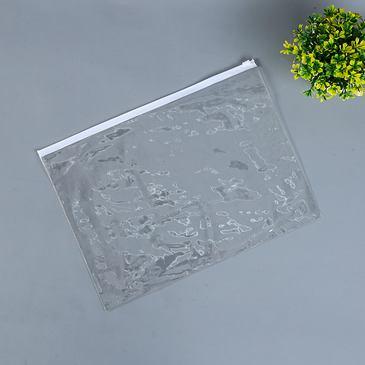 定制a4文件袋透明拉边袋 pvc档案资料拉链收纳袋logo印刷自封袋