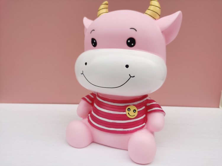 大号生肖牛存钱罐韩国创意可爱卡通储蓄罐不怕摔防摔儿童生日礼物