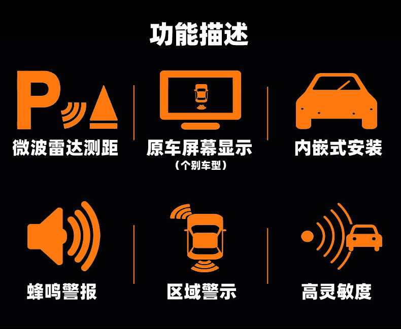 适用本田十代雅阁 crv冠道urv 思域倒车雷达探头电眼传感器原车款