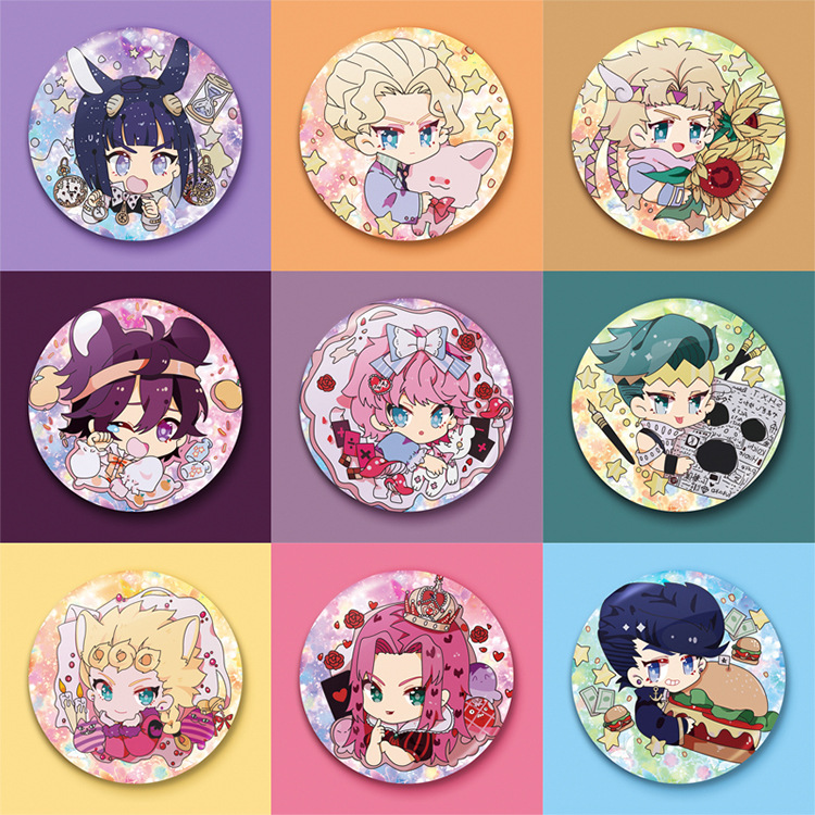 【黑鸭动漫】jojo奇妙冒险吧唧 仗助 迪亚波罗 迪奥 个性学生徽章