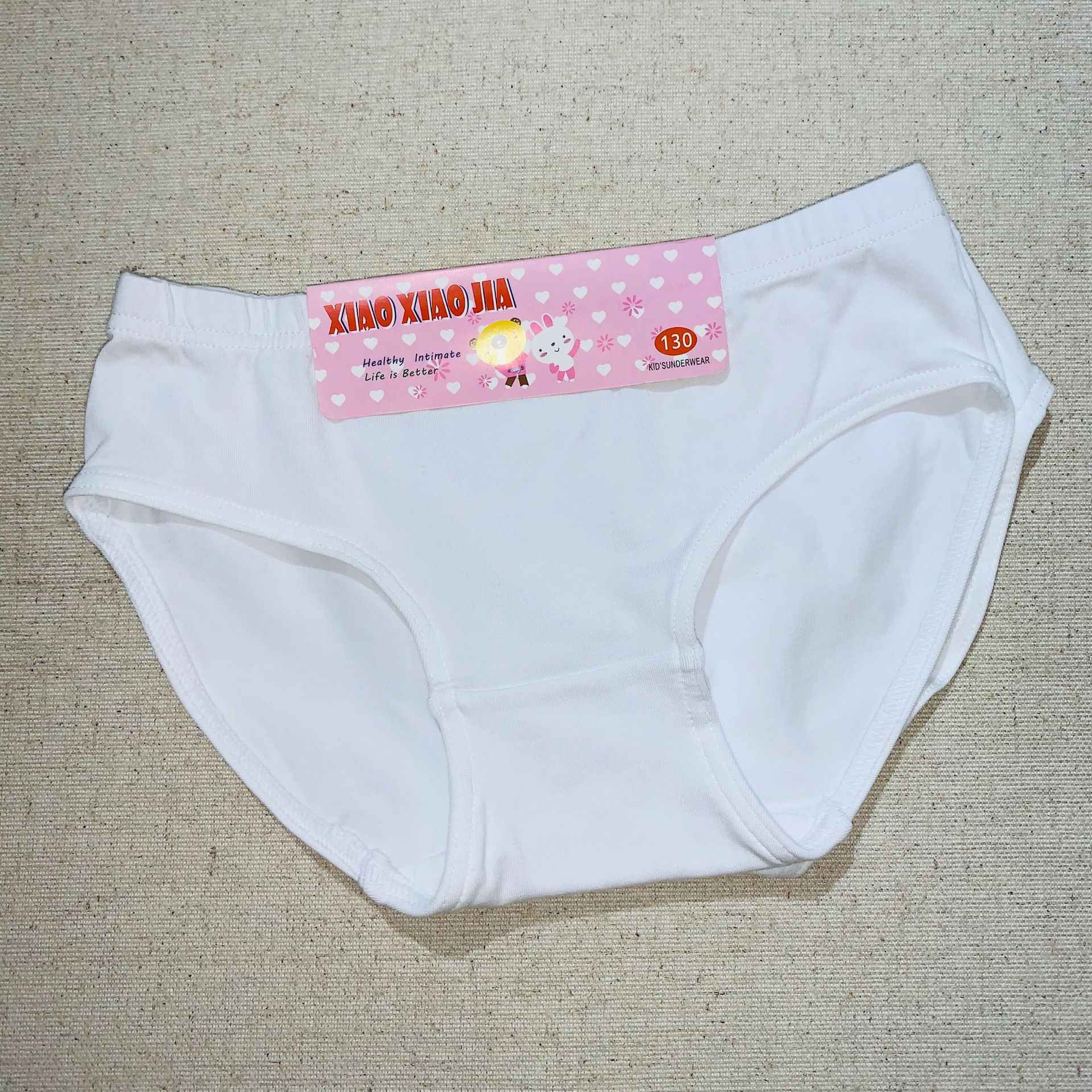 批发 莱卡棉纯白三角裤 纯色女童内裤 中大女童三角内裤 短裤底裤