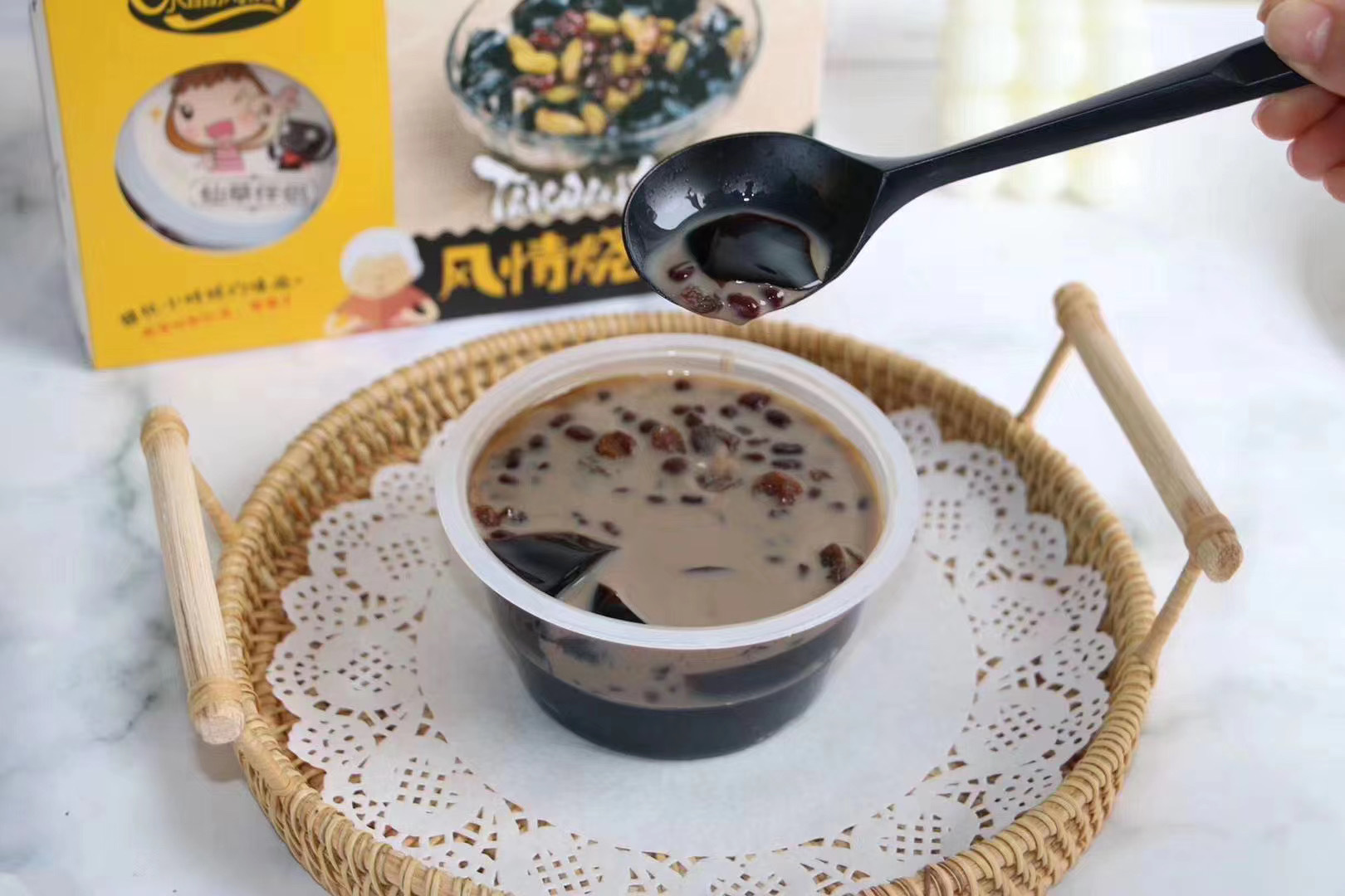 水晶风情烧仙草315gx6台湾风味果冻红豆布丁夏日饮品奶茶即食